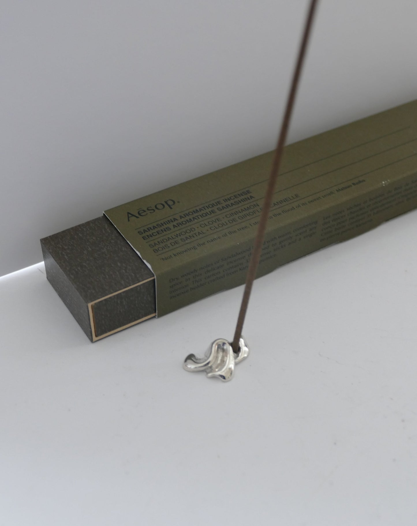 Curvature Silver Incense Holder 01