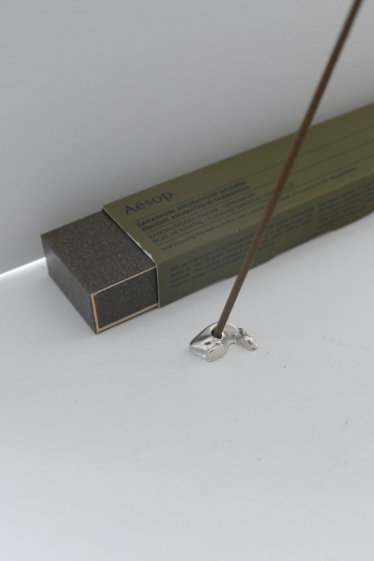 Curvature Silver Incense Holder 03