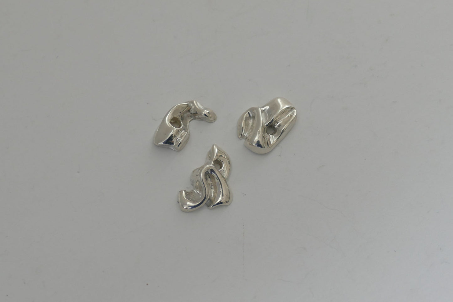 Curvature Silver Incense Holders - Set of Three