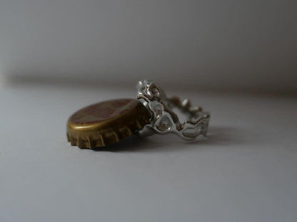 BOTTLE OPENER RING SILVER